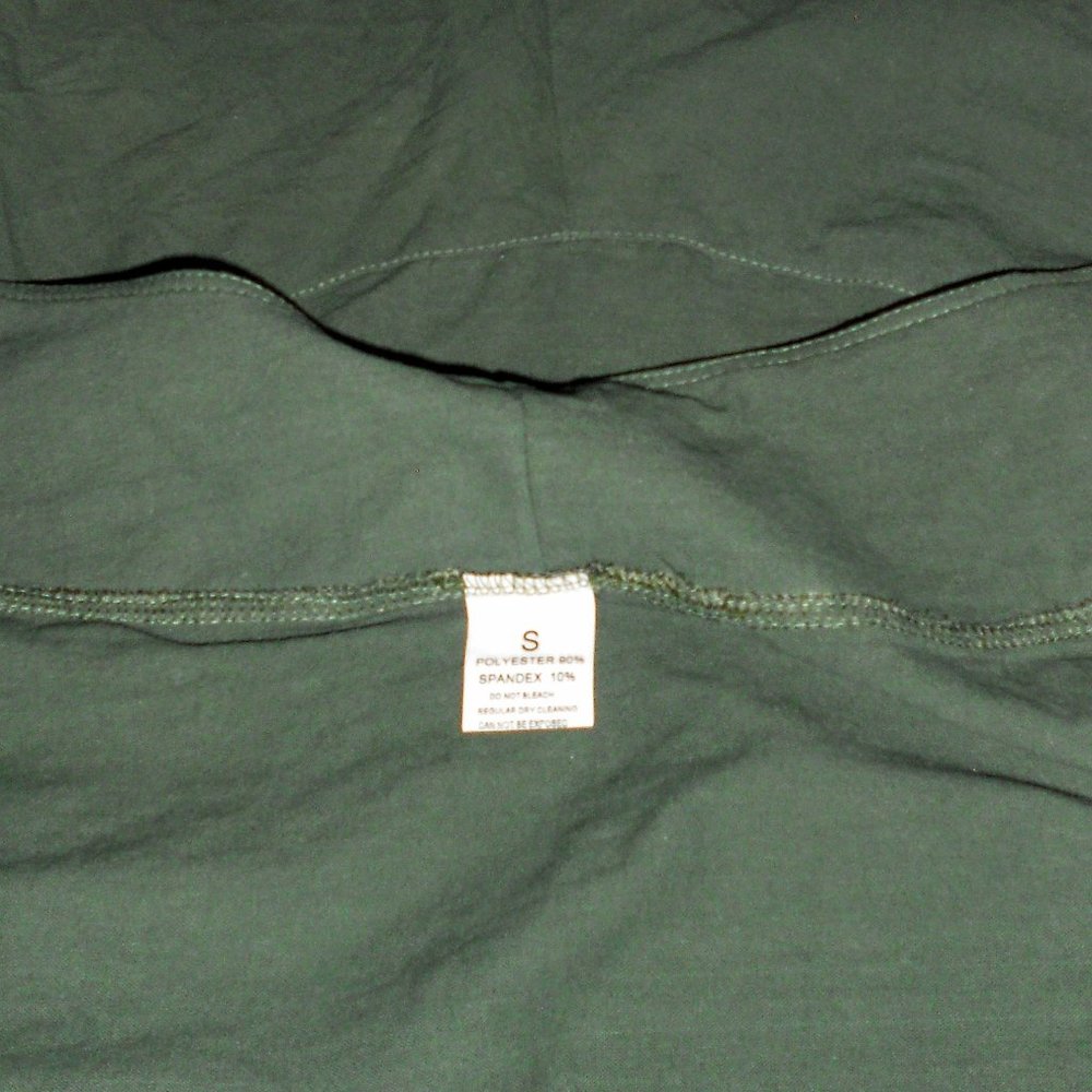 Army Green Button-Up Ruffle Cape Jacket - Picture 12 of 12